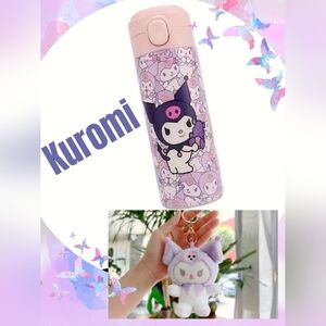 Kuromi Thermal Bottle & Keychain Bundle